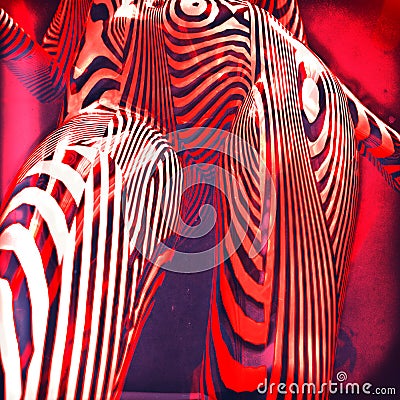 3d Geometric Stripped Pattern Illustration Art Stock Photo