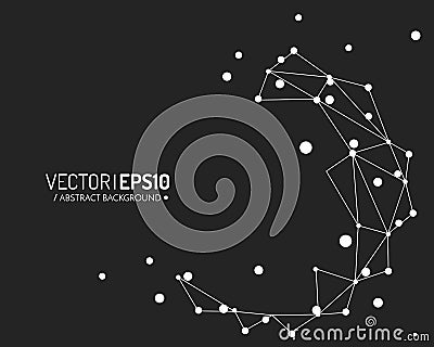 3d geometric vector background for business or science presentation. Vector Illustration