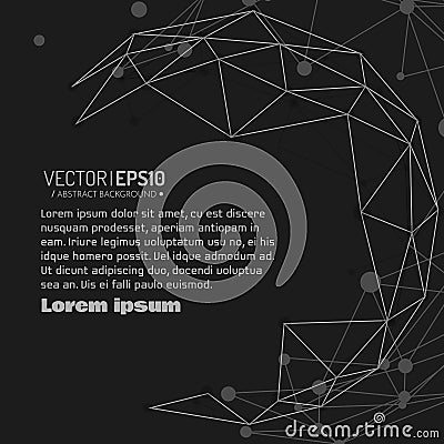 3d geometric vector background for business or science presentation. Vector Illustration