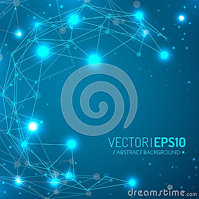 3d geometric vector background for business or science presentation. Vector Illustration