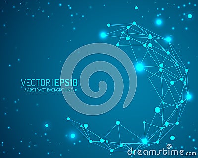 3d geometric vector background for business or science presentation. Vector Illustration