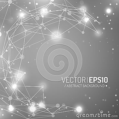 3d geometric vector background for business or science presentation. Vector Illustration