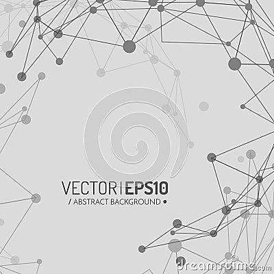 3d geometric vector background for business or science presentation. Vector Illustration
