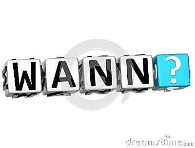 3D German Question Button Click Here Block Text Stock Photo
