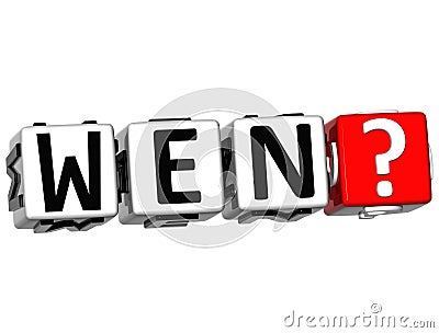 3D German Question Button Click Here Block Text Stock Photo