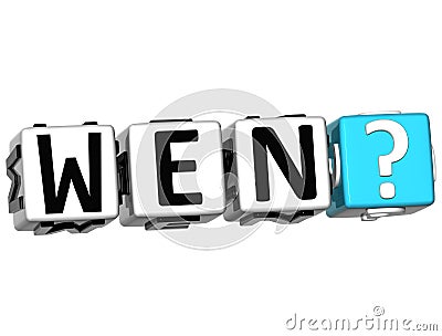3D German Question Button Click Here Block Text Stock Photo