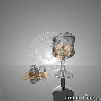 3d glass Stock Photo