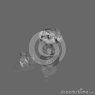 3d glass Stock Photo