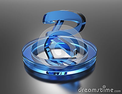 3d Glass registered trademark Stock Photo