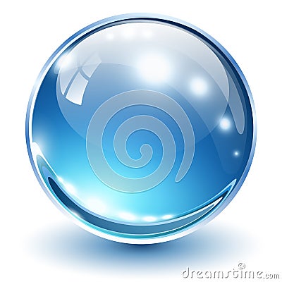 3D glass sphere Vector Illustration