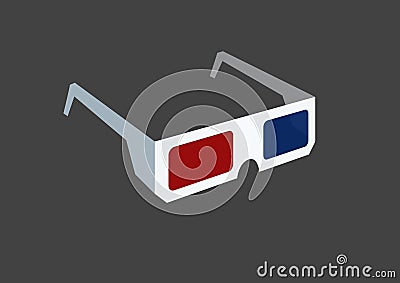 3d glasses Vector Illustration