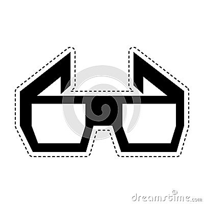 3d glasses isolated icon Vector Illustration