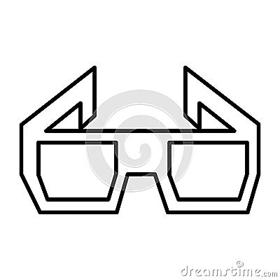 3d glasses isolated icon Vector Illustration