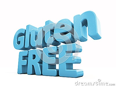 3d Gluten Free Cartoon Illustration