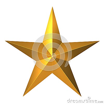 3d Gold star Stock Photo