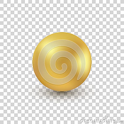 3d golden bead transparent background Cartoon Illustration