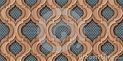3D Golden flower wooden wall tiles design, Print in Ceramic Industries Stock Photo