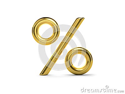 3D golden percent Stock Photo