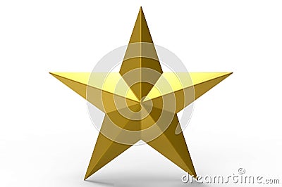 3D golden Star Stock Photo