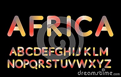 3d gradient Bubble Typeset. Fluid color typeface set on black background. Visual communication poster design. Vector Illustration