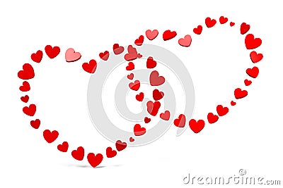 3D graphics, Valentine's Day, 14th February, hearts, Happy Valentines!... Stock Photo