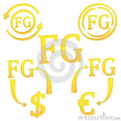 3D Guinean Frank currency of Guinea set symbol icon Vector Illustration