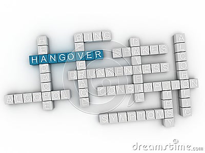 3d Hangover word cloud concept Stock Photo