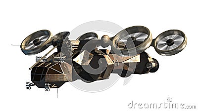 3d Helicopter drone Stock Photo