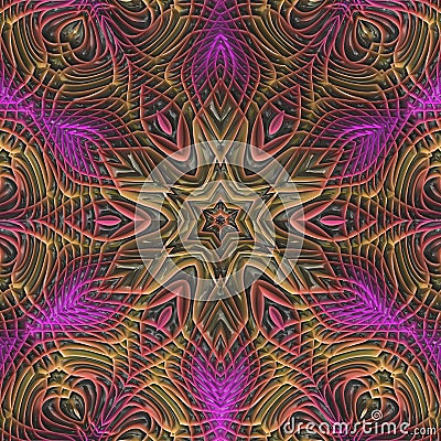 3d hexagonal color gradient pattern Stock Photo
