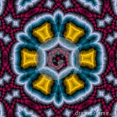 3d hexagonal color gradient pattern Stock Photo