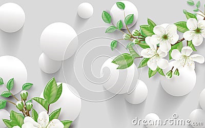 3d flower design wallpaper background, Stock Photo