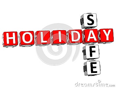 3D Holiday Safe Crossword Stock Photo