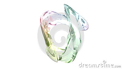 3d holographic abstract object Fluid round abstract shape 3d Stock Photo
