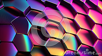 3d holographic colored background. geometric figures Stock Photo