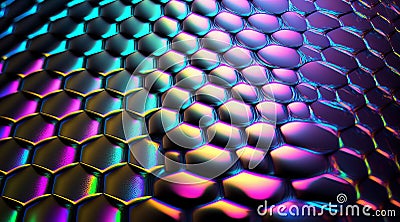 3d holographic colored background. geometric figures Stock Photo