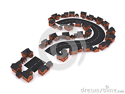 3d Housing question Stock Photo