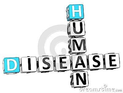 3D Human Disease Crossword Stock Photo