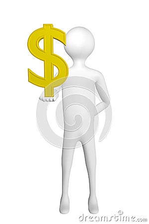 3D Human give money Stock Photo