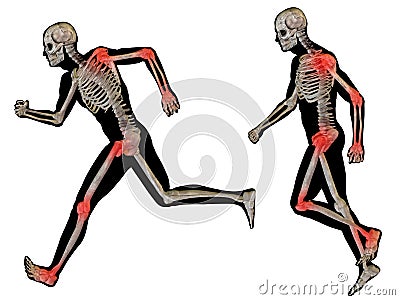 3D human man pain anatomy isolated Stock Photo