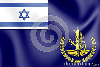 3D IDF Chief of Staff at Sea flag, Israel. Stock Photo