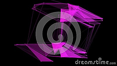 Abstract in diffrent color geometrical background with lines and dots Cartoon Illustration