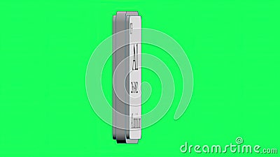 Aluminium. Element of the periodic table of the Mendeleev system on green screen Cartoon Illustration