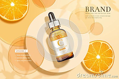 Ad template for beauty product Vector Illustration