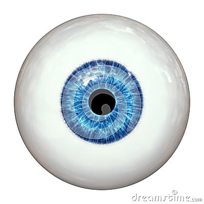 blue human eye ball Cartoon Illustration