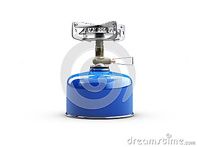 3d Illustration of Camping stove, white Stock Photo