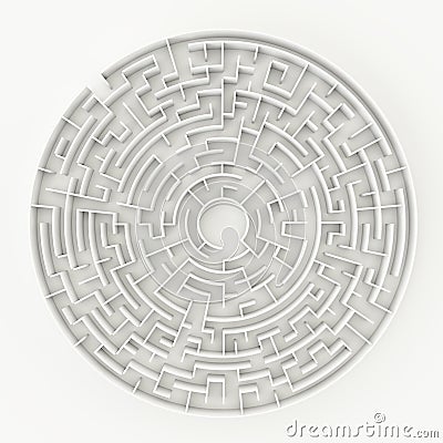 a circle maze Cartoon Illustration