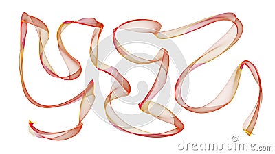3d illustration of colored waves look like smoke Cartoon Illustration