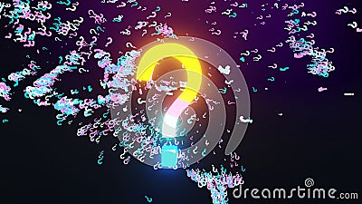 colorful question mark icons, Problems and solutions, Quest sign, searching, help, knowledge and problem Cartoon Illustration