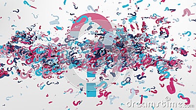 colorful question mark icons, Problems and solutions, Quest sign, searching, help, knowledge and problem Cartoon Illustration