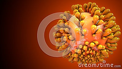 3d illustration of corona virus anatomy system Stock Photo